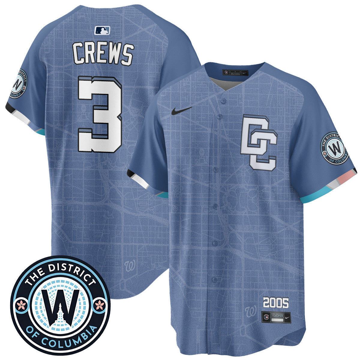 Men's Washington Nationals 2025 City Connect Limited Jersey - All Stitched