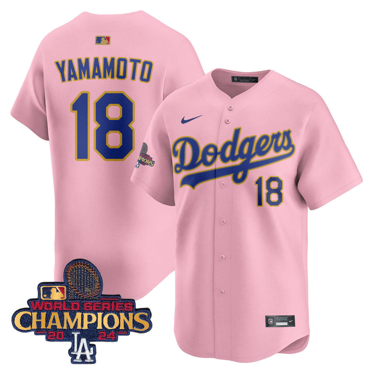 Men's Los Angeles Dodgers Gold 2025 Jersey - All Stitched