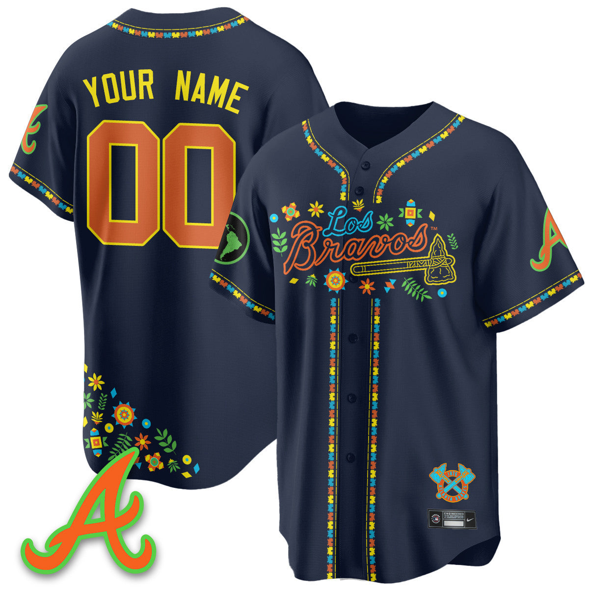 Women's Atlanta Braves 2025 "Los Bravos" Jersey - All Stitched