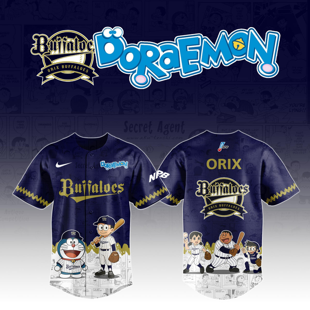 Orix Buffaloes Doraemon Special Edition Jersey