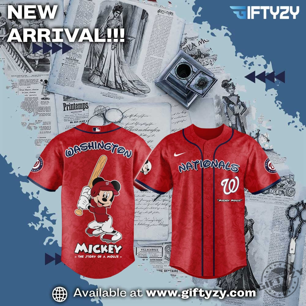 Washington Nationals Mlb Baseball X Disney Mickey Mouse Night Game Jersey