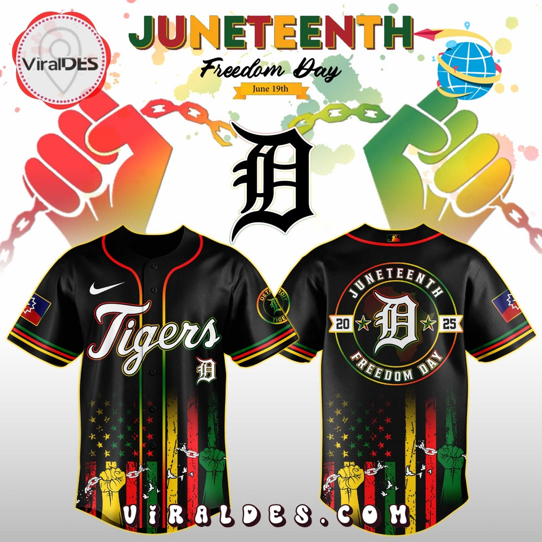 Detroit Tigers x Juneteenth Day Jersey