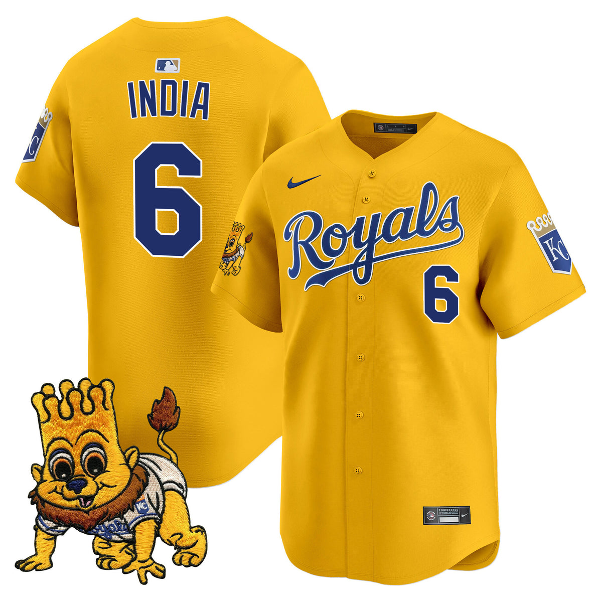 Men's Kansas City Royals Sluggerrr Patch Vapor Premier Limited Jersey - All Stitched