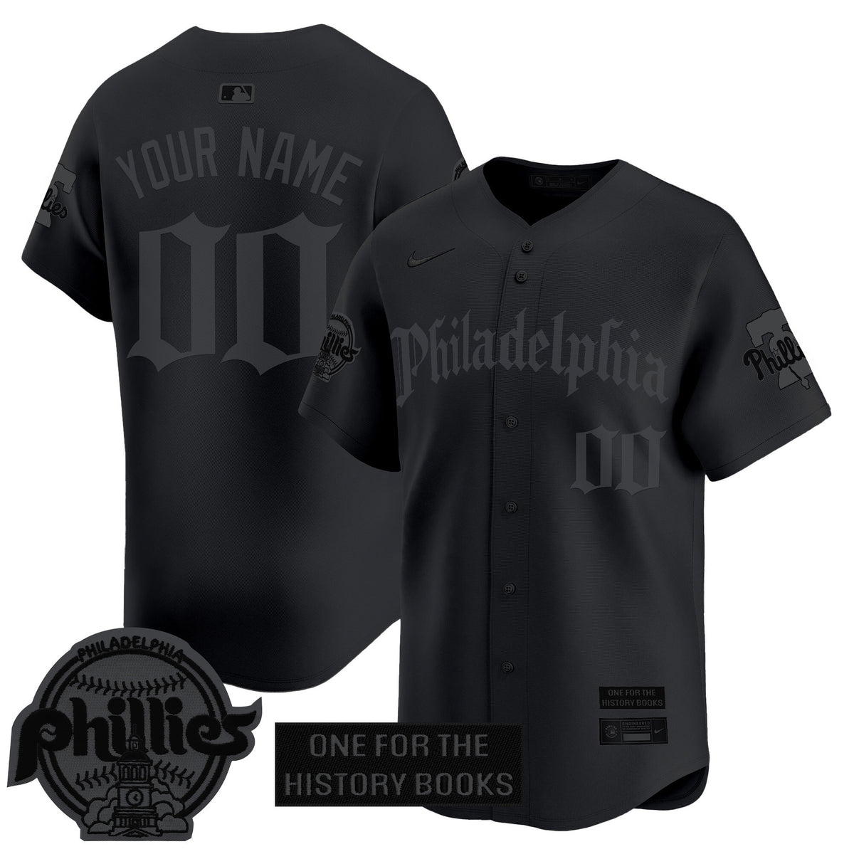 Phillies 'Retro Newspaper Edition' Vapor Premier Limited Custom Jersey - All Stitched
