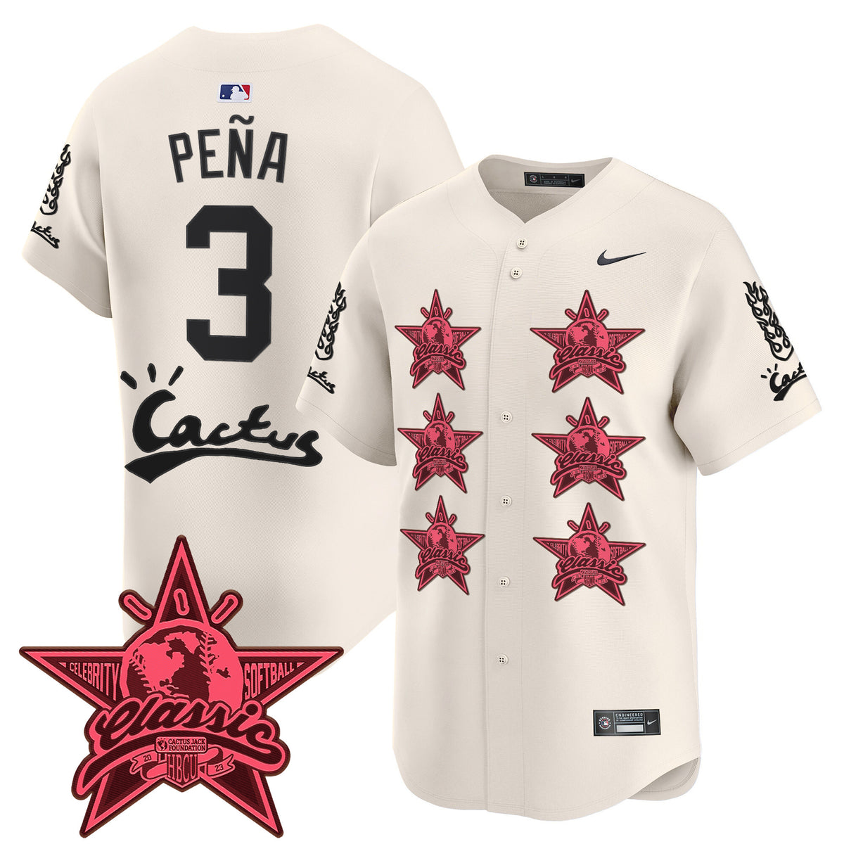 Men's Houston Astros Cactus Jack 2025 Vapor Premier Limited Jersey V2 - All Stitched