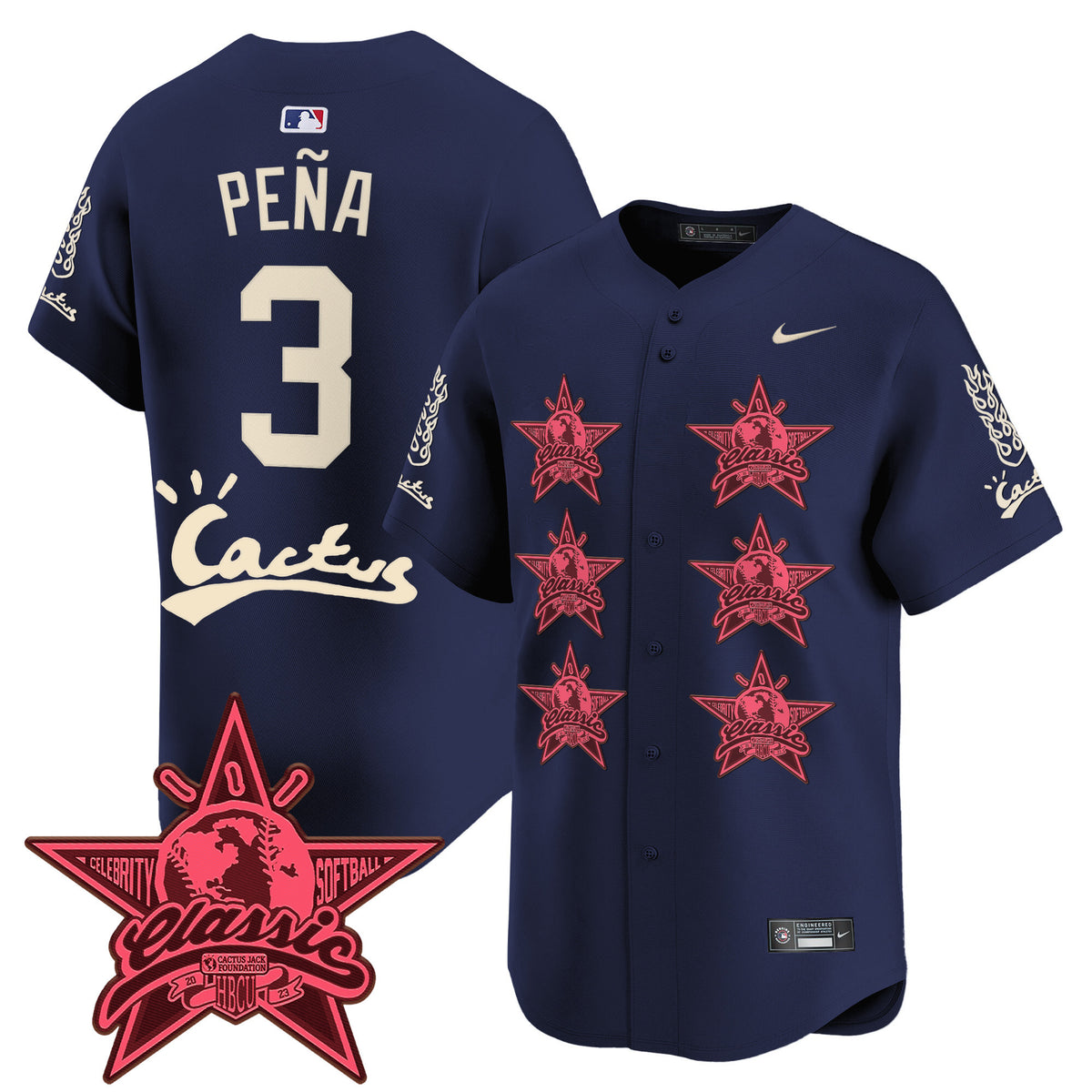 Men's Houston Astros Cactus Jack 2025 Vapor Premier Limited Jersey V2 - All Stitched