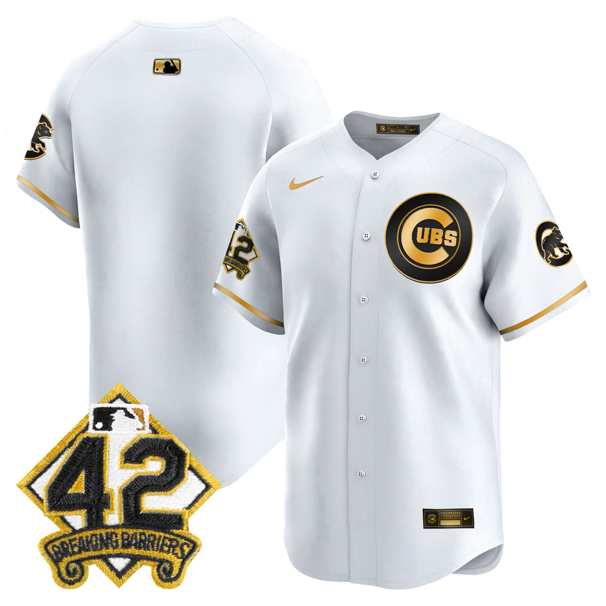 Men's Chicago Cubs 2025 Jackie Robinson Patch Vapor Premier Limited Jersey - All Stitched