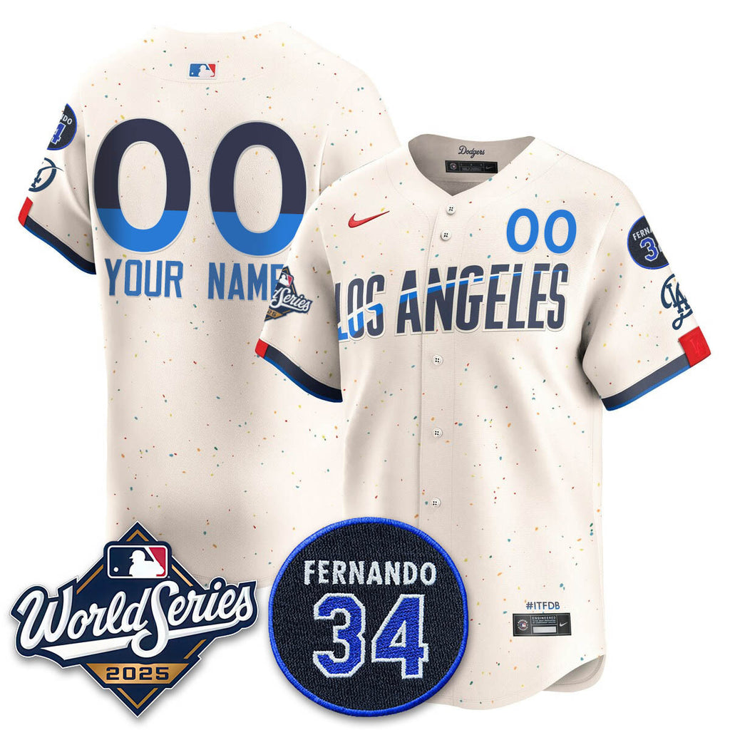 Los Angeles Dodgers 2025 National League Champions Jersey - All Stitched