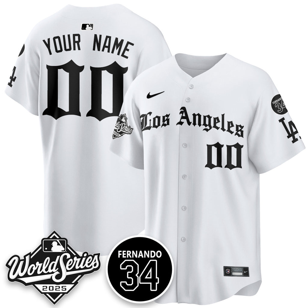 Los Angeles Dodgers 2025 Gothic NL Champions Jersey - All Stitched