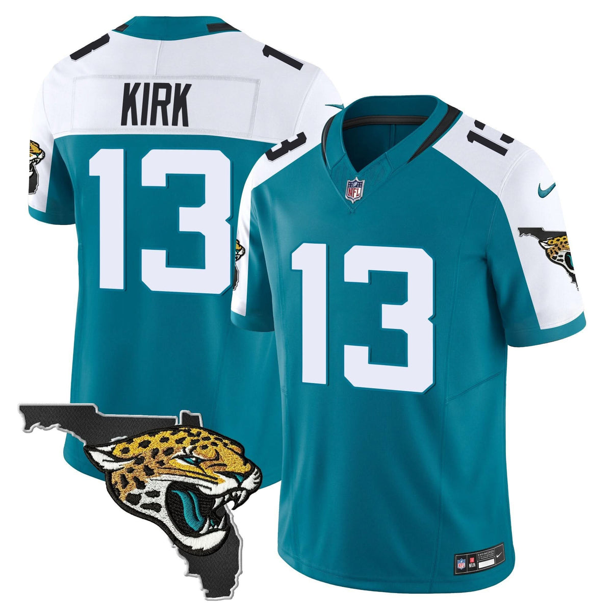 Jacksonville Jaguars Florida Patch Vapor Jersey - All Stitched