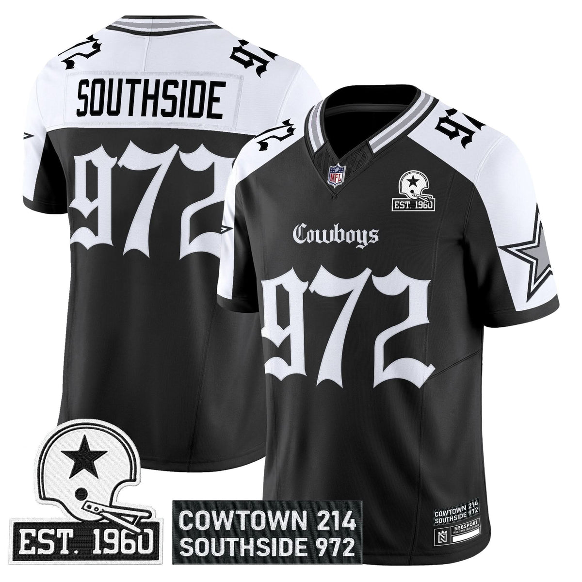Dallas Cowboys 'Gothic Lone Star Edition' Vapor Limited Jersey - All Stitched