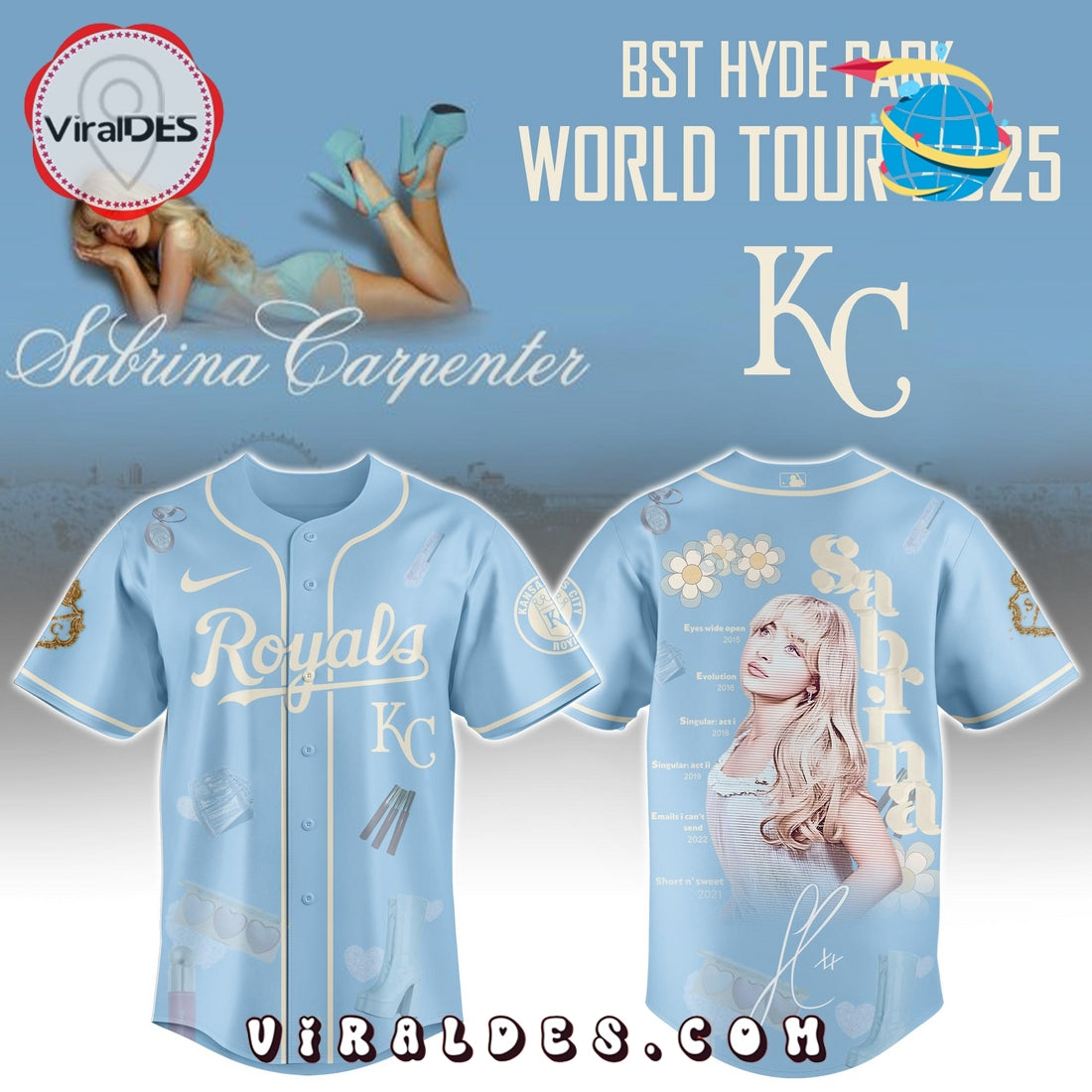 Kansas City Royals MLB x Sabrina Carpenter Baseball Jersey