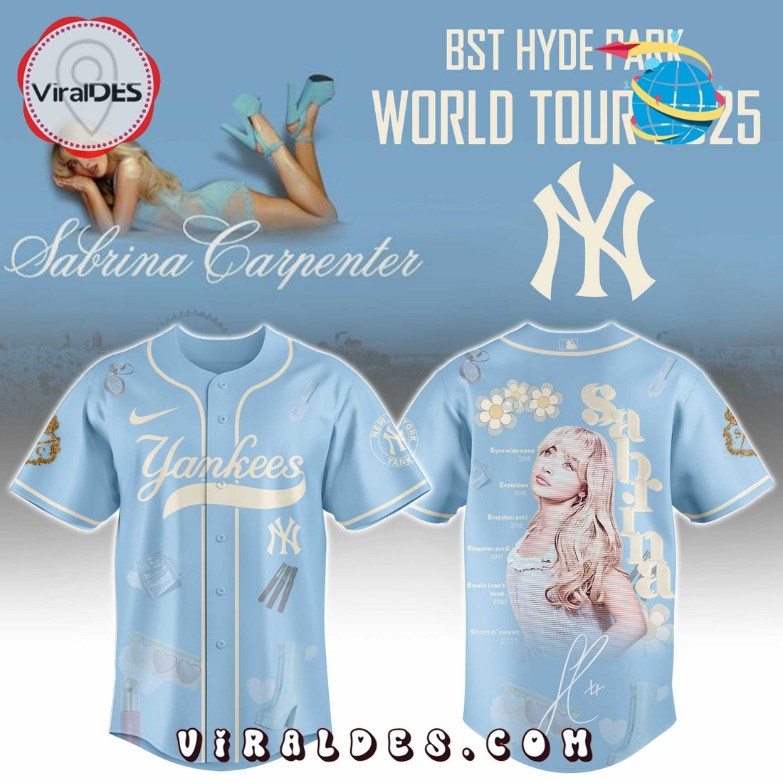 New York Yankees MLB x Sabrina Carpenter Baseball Jersey