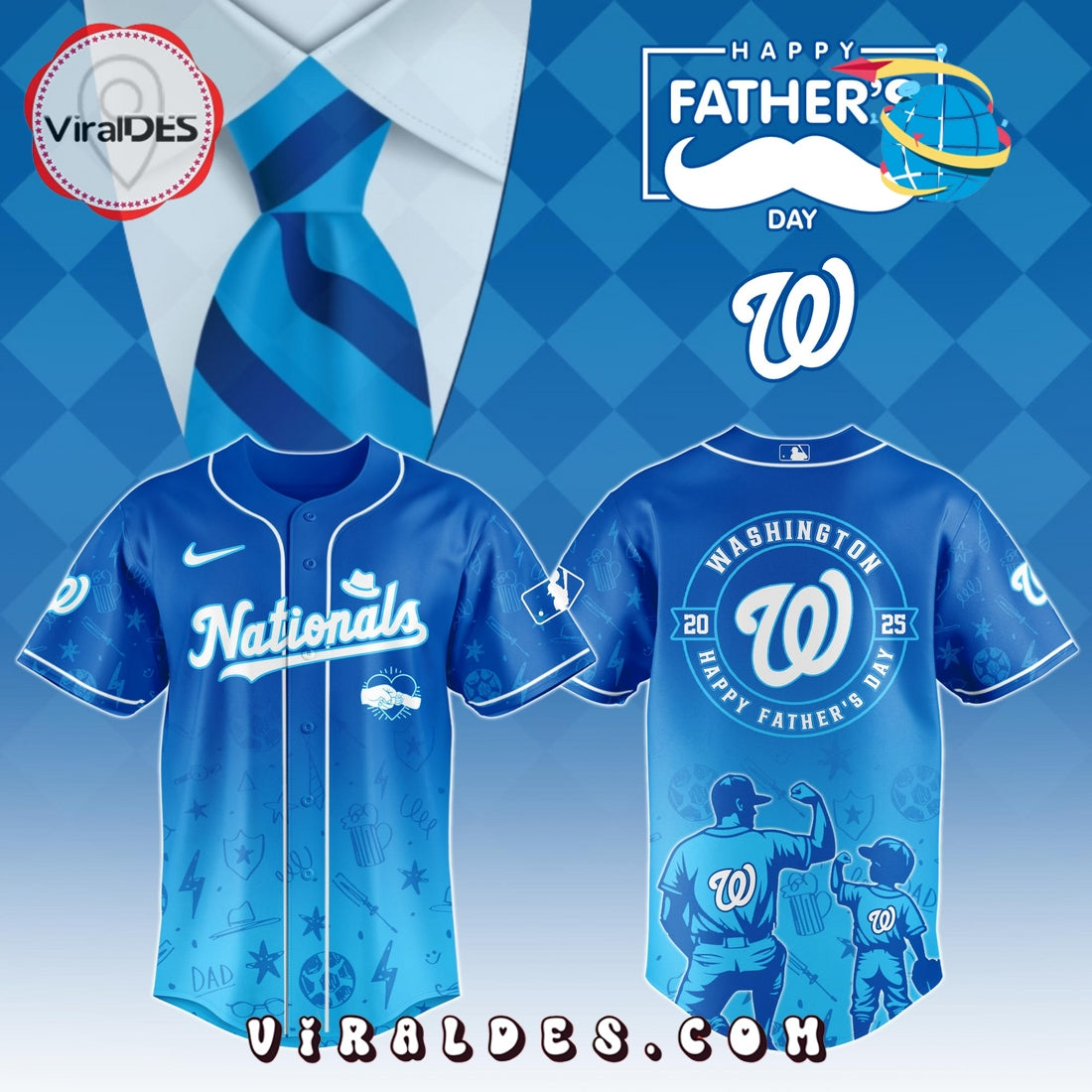 Washington Nationals Father's Day Baseball Jersey