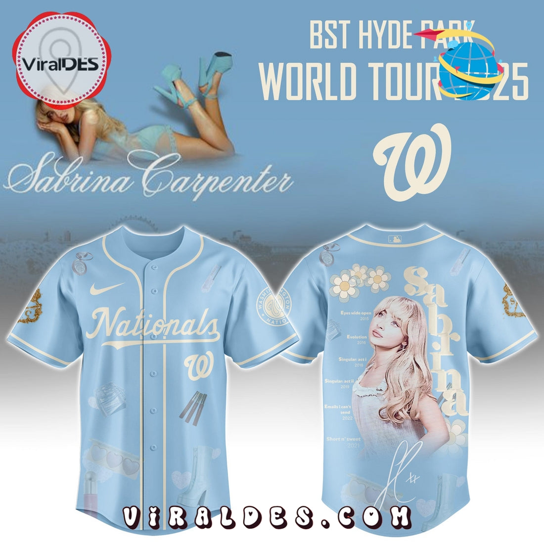 Washington Nationals MLB x Sabrina Carpenter Baseball Jersey